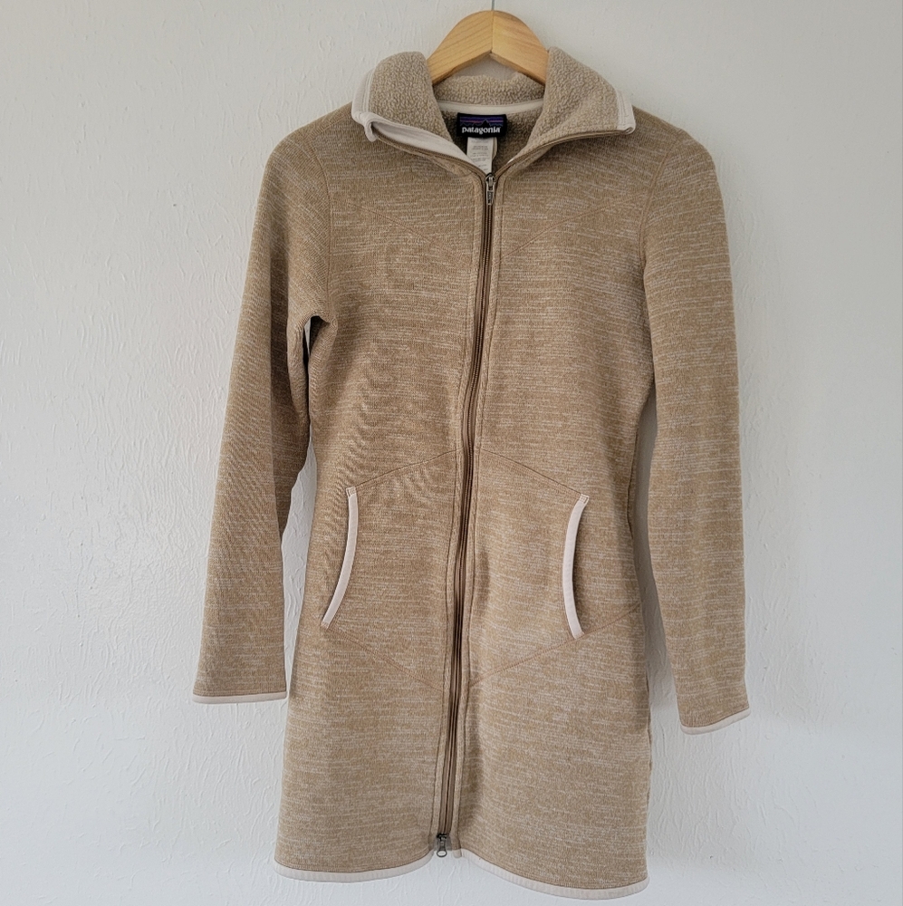 PATAGONIA full-zip better sweater long coat women's size small